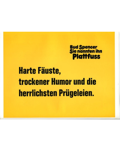 Sie nannten ihn Plattfuss (Bud Spencer) 7 Aushangfotos + 4 Texttafeln